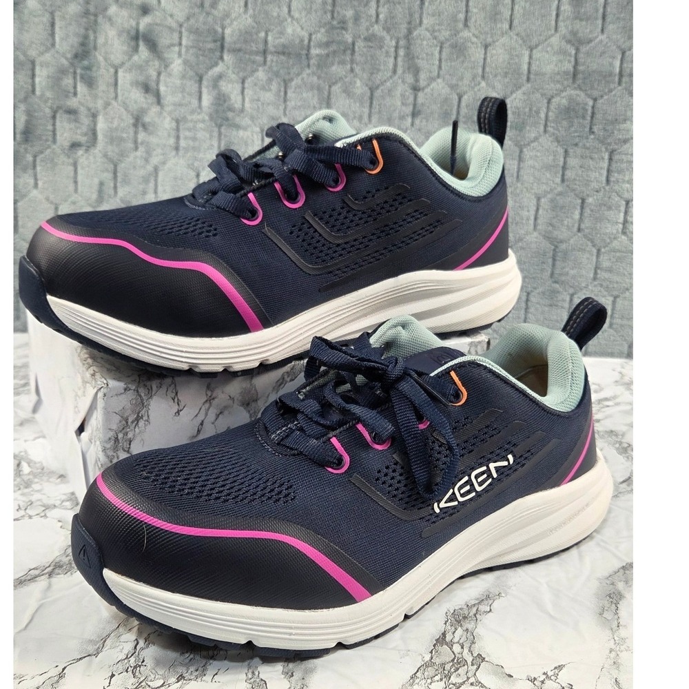 Keen Utility Vista Energy Navy Pink Carbon Fiber Toe Work Shoes Women's‎ 9